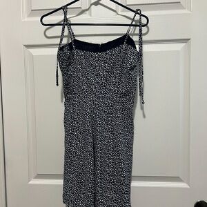 Navy and White Spaghetti Strap Dress